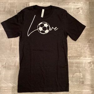 NWOT Bella + Canvas Love Soccer Tee Sz  XS